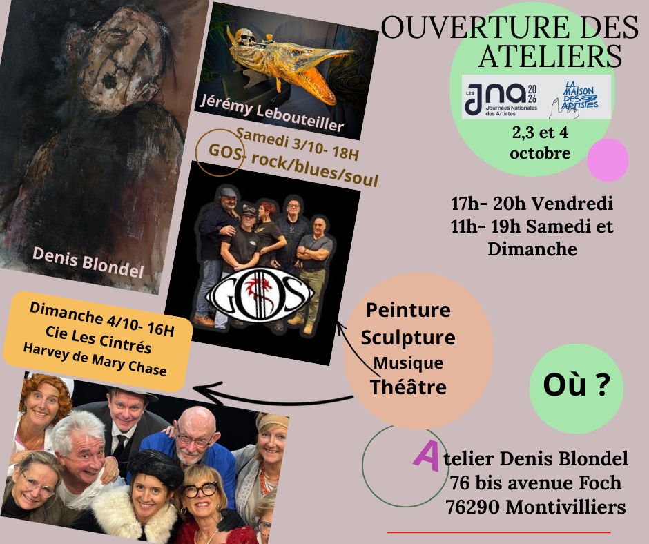 Journées nationales des artistes - Portes ouvertes à l'atelier
